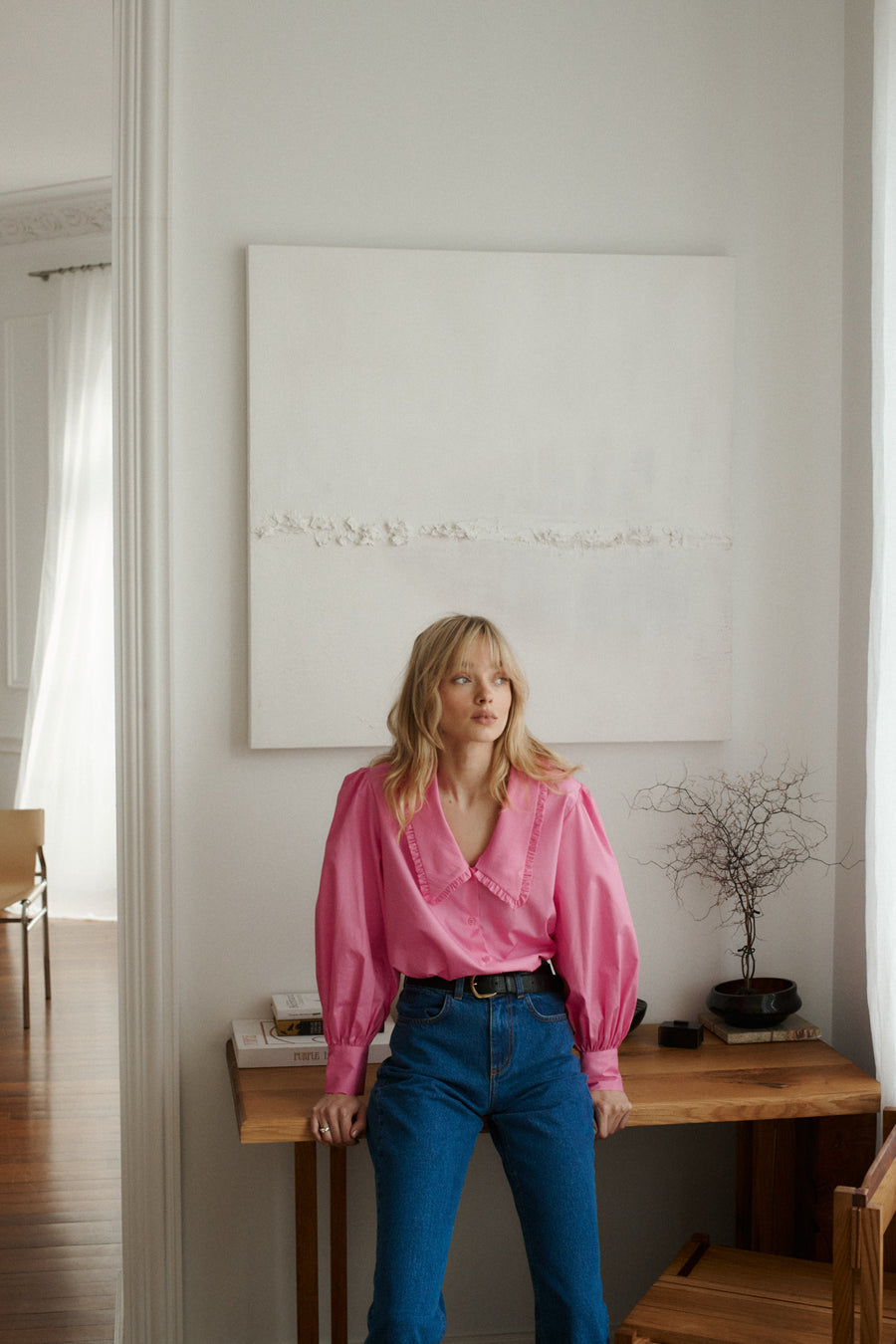 Shirt in organic cotton / 12 / 22 / flamingo pink