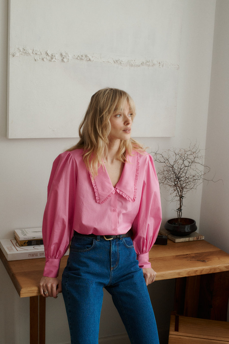 Shirt in organic cotton / 12 / 22 / flamingo pink