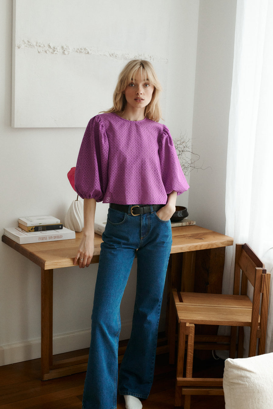 Modal shirt / 12 / 28 / grape candy
