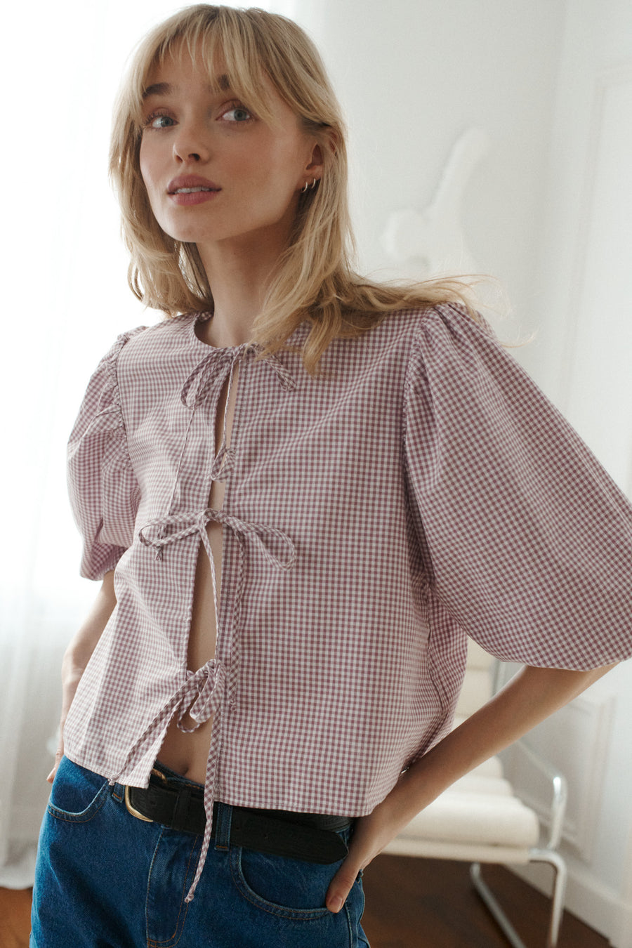 Shirt in cotton / 12 / 15 / pale rose