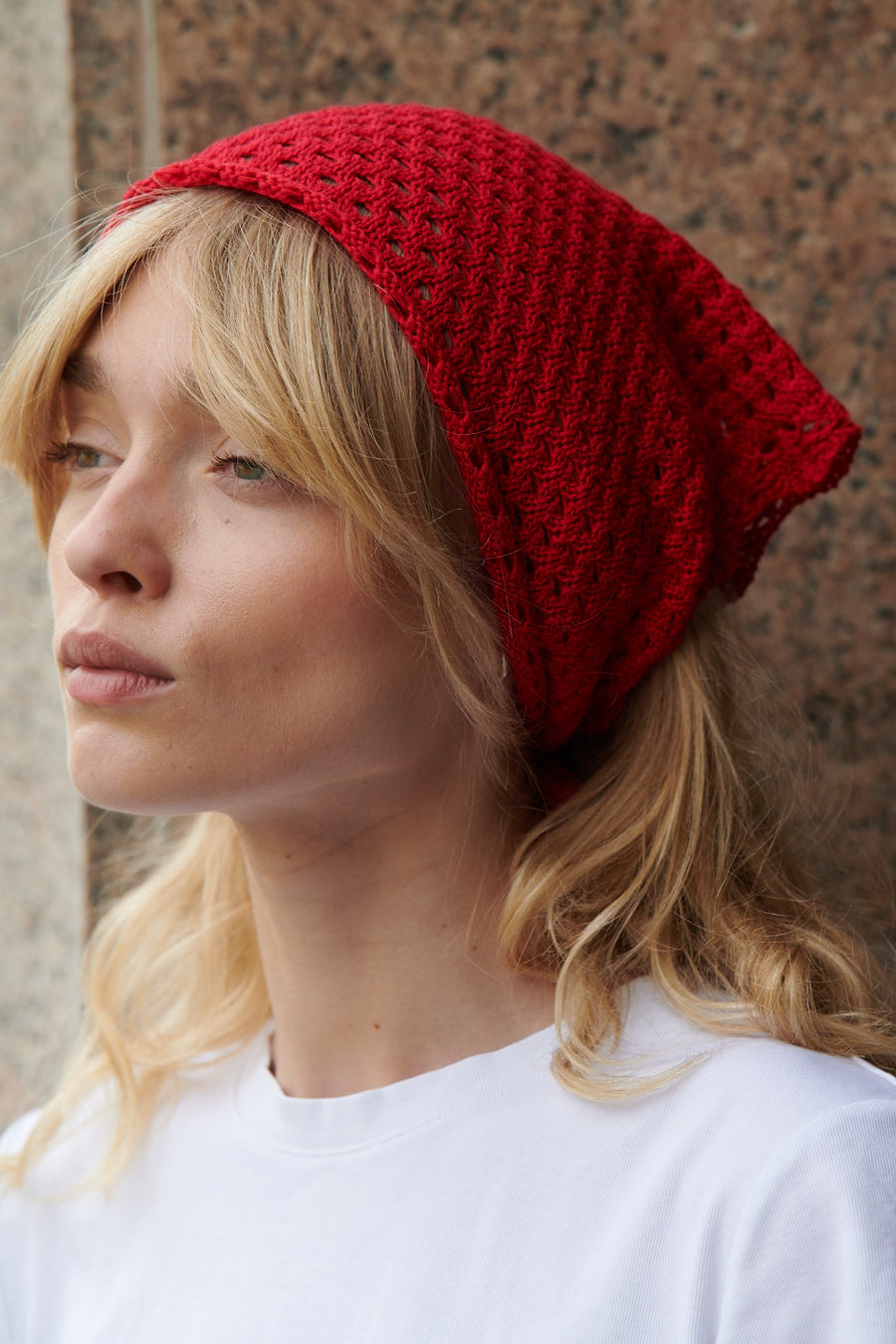 Scarf in organic cotton / 21 / 28 / orchid red