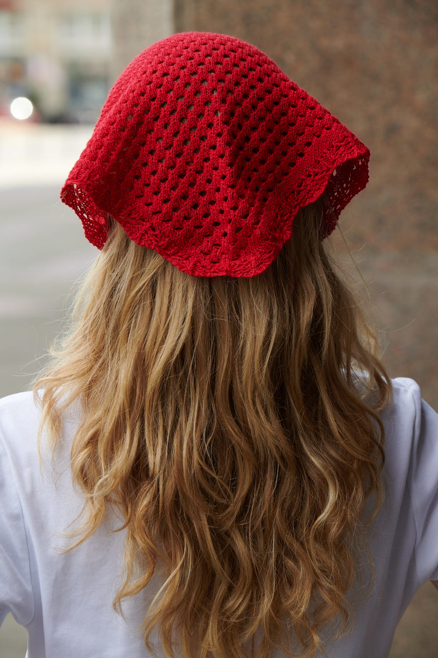 Scarf in organic cotton / 21 / 28 / orchid red