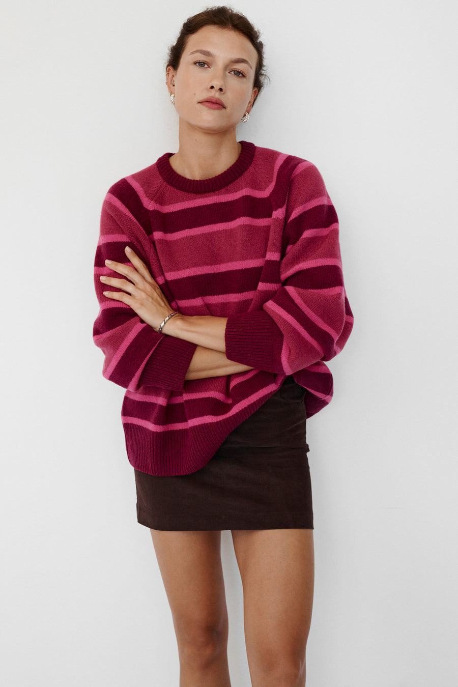 Wool sweater / 16 / 24 / candy stripes