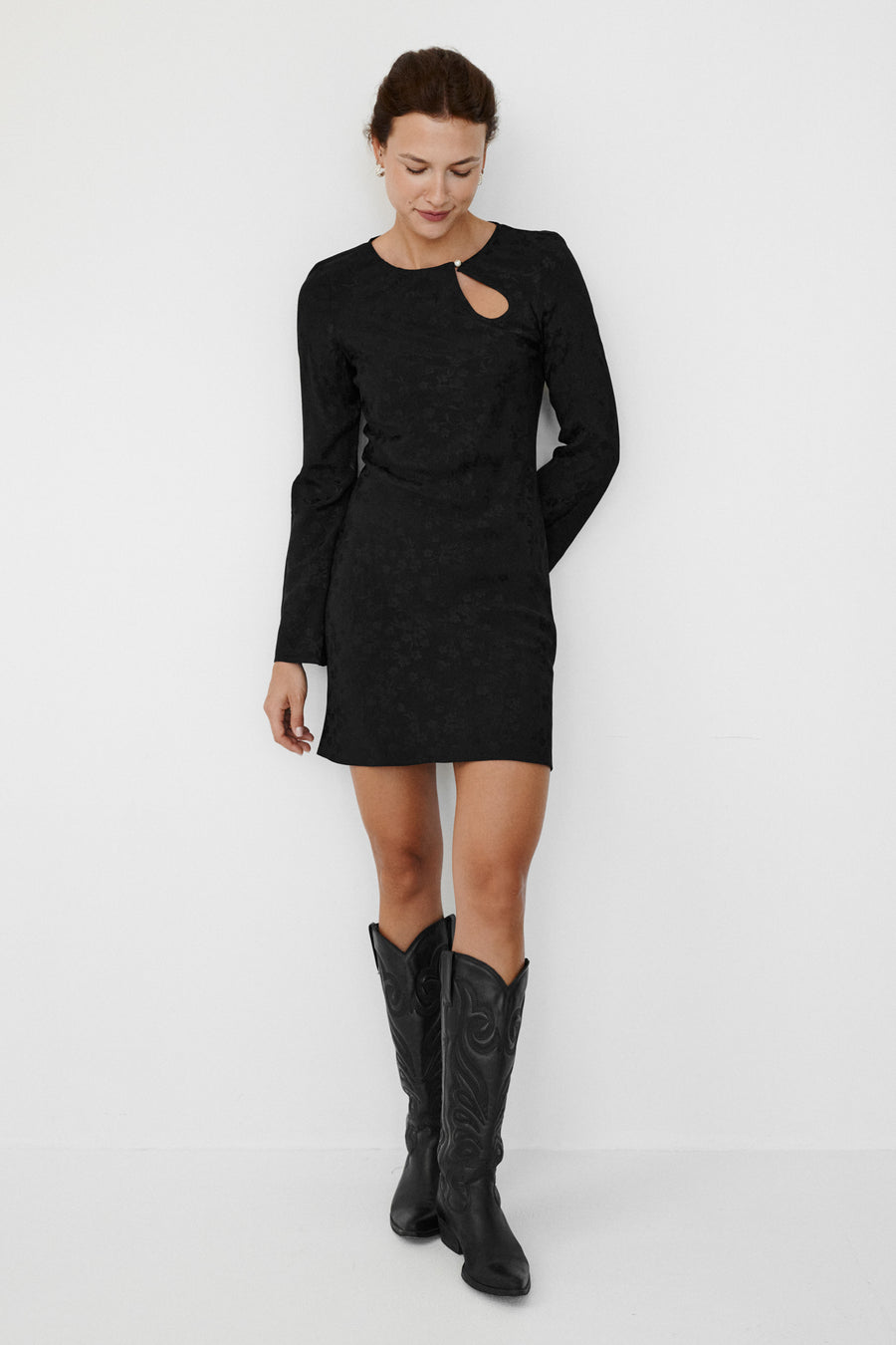 Dress in viscose / 03 / 49 / onyx black