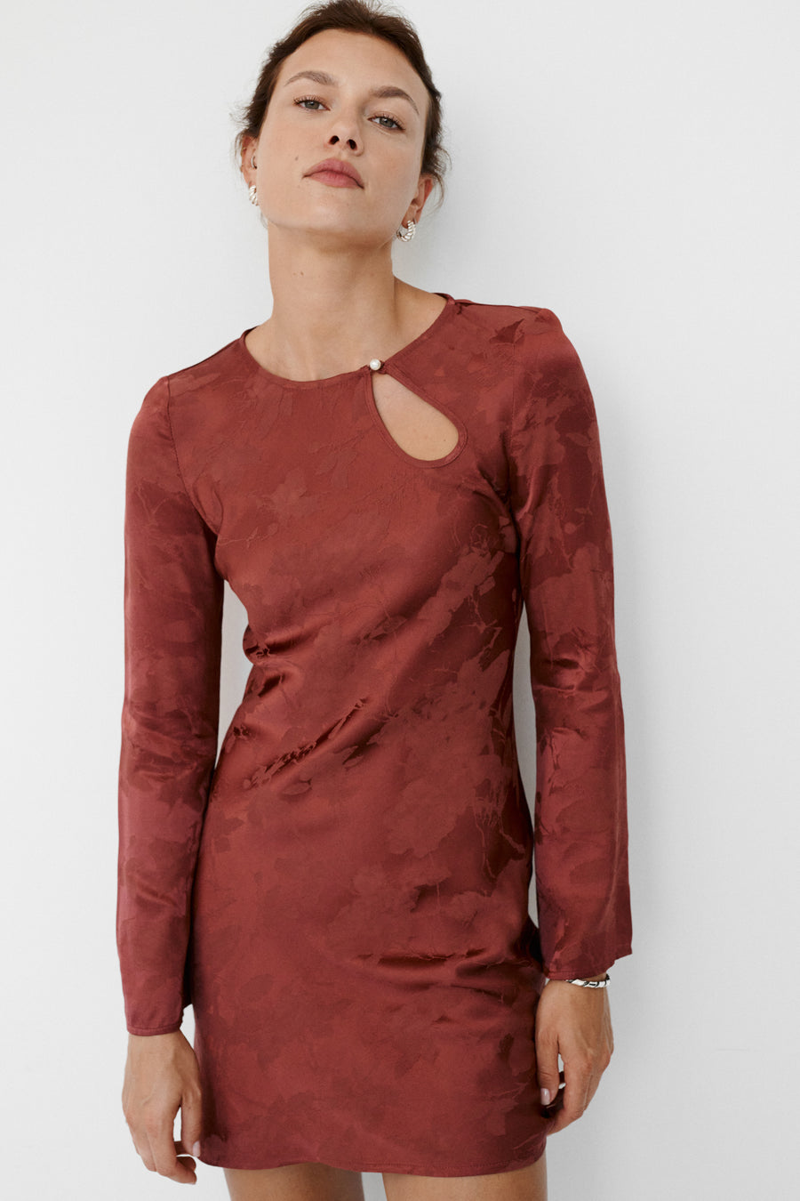 Dress in rayon / 03 / 49 / red ochre