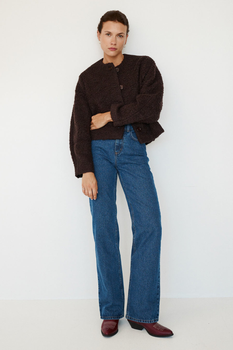 Wool-blend jacket / 18 / 18 / chocolate brown