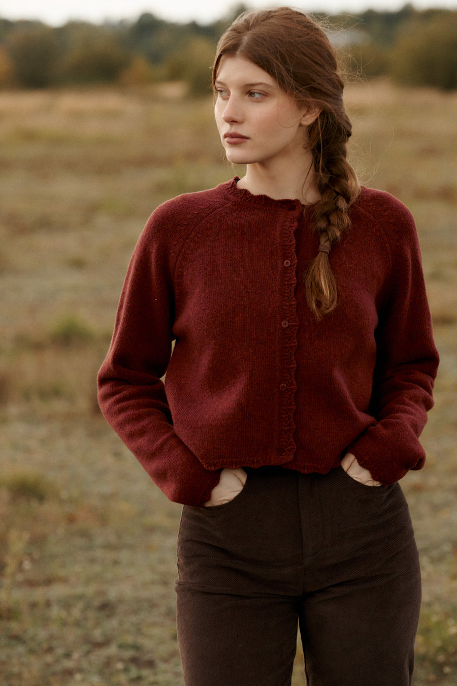 Cardigan in wool / 16 / 15 / autumn leaves