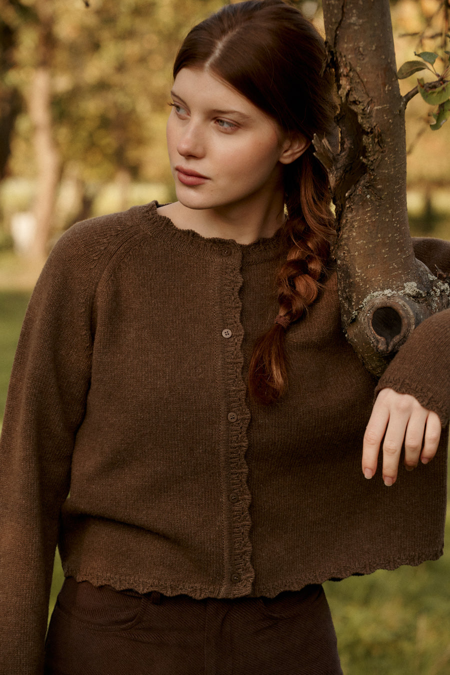 Cardigan in wool / 16 / 15 / calm brown
