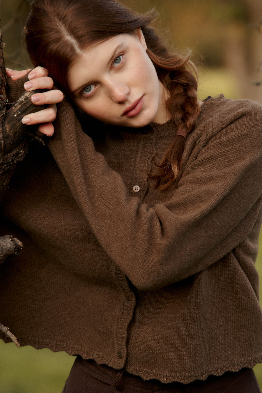 Cardigan in wool / 16 / 15 / calm brown