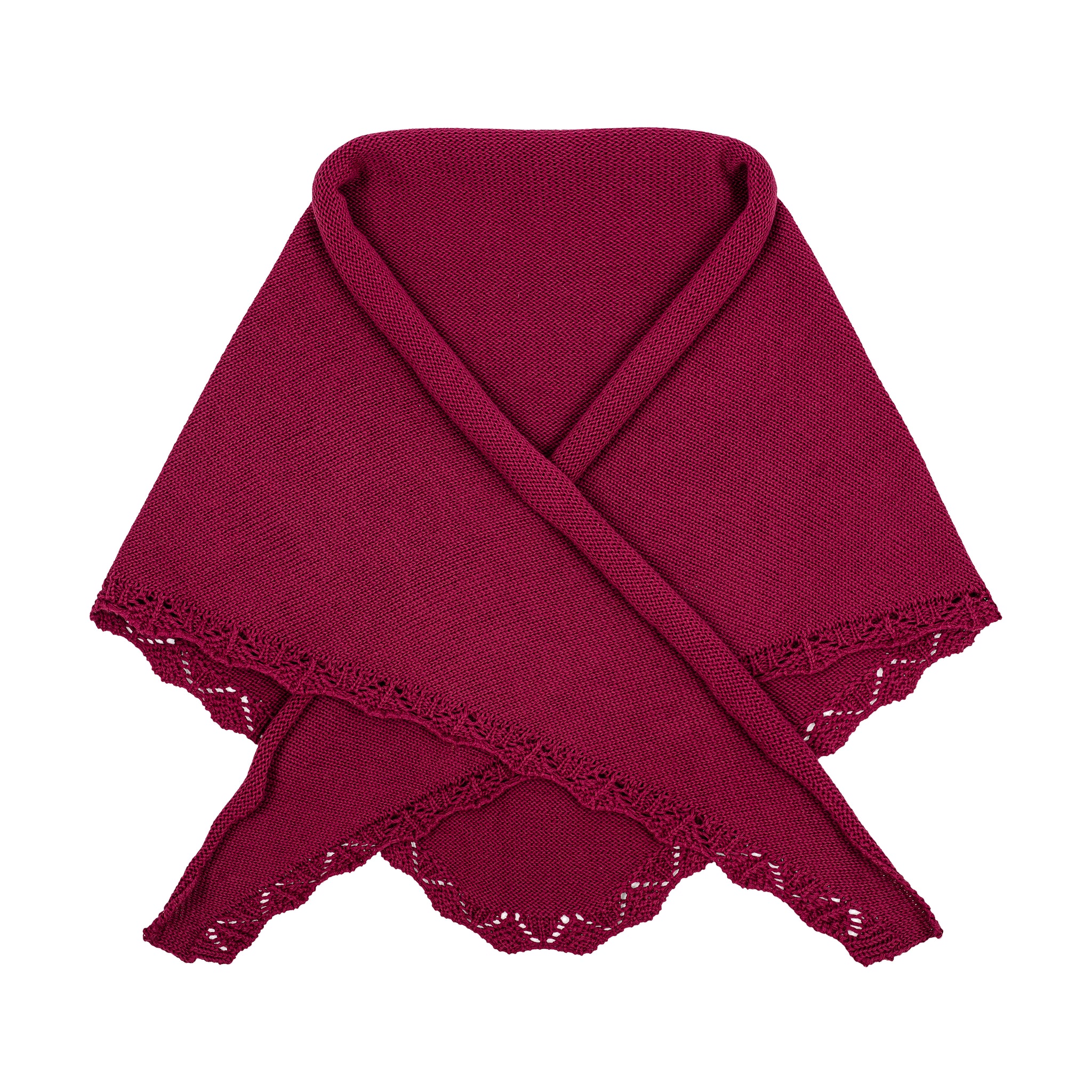 Scarf in organic cotton / 21 / 18 / dark raspberry