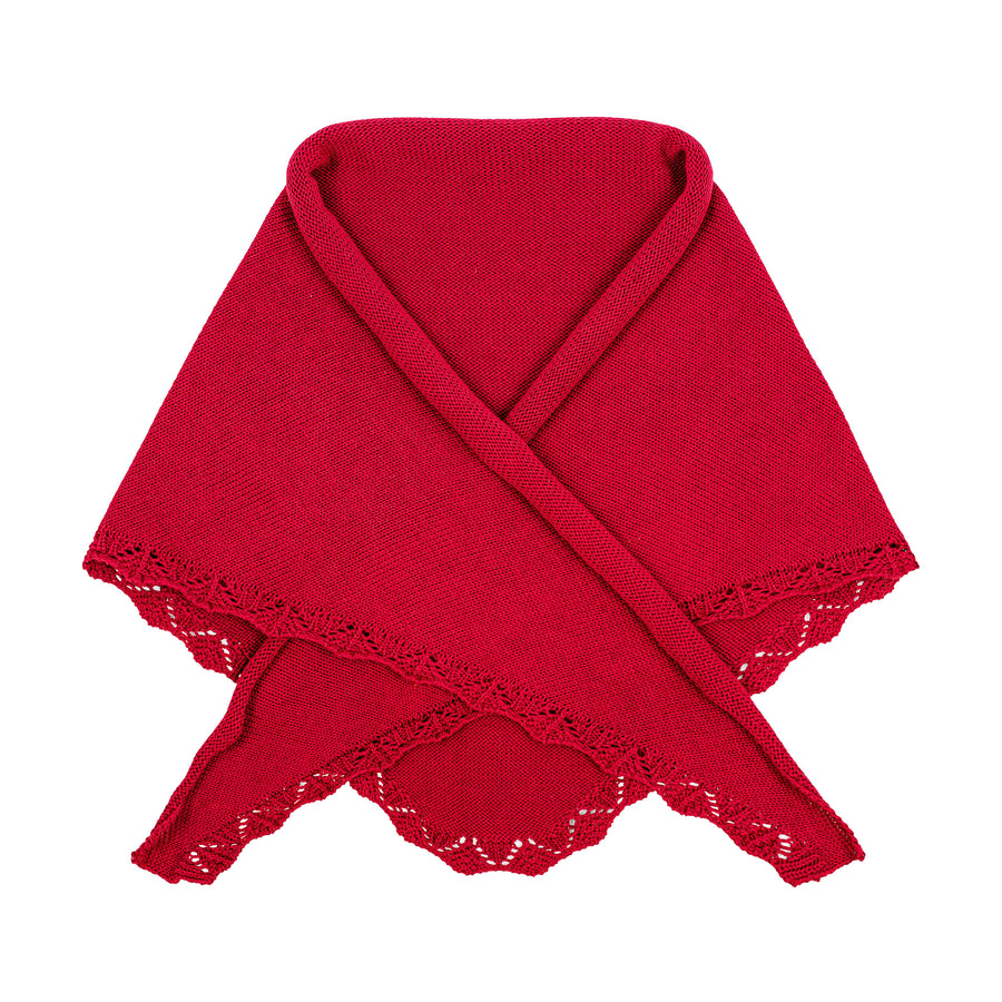 Scarf in organic cotton / 21 / 18 / strawberry glaze