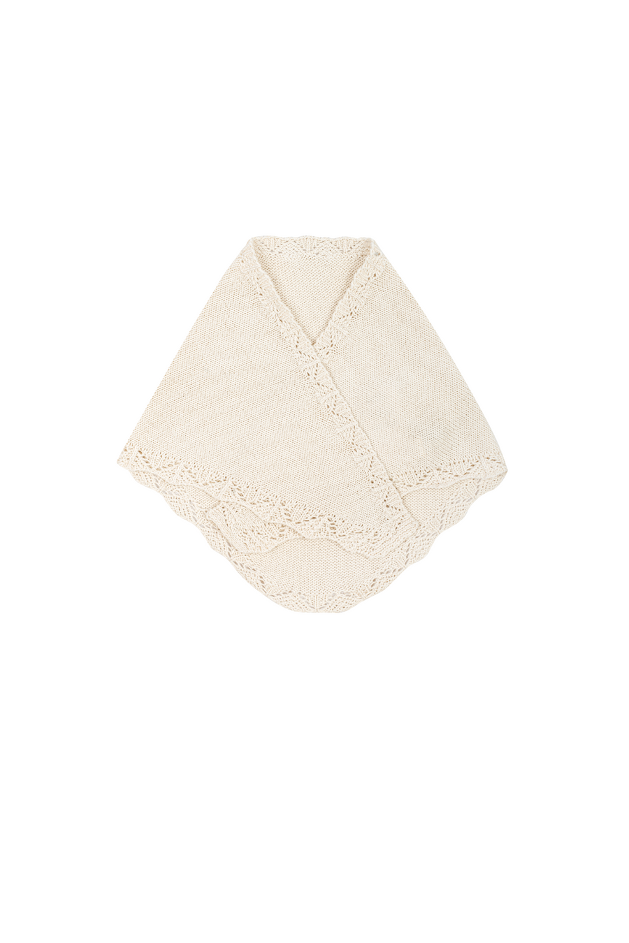 Mini scarf in organic cotton / 21 / 19 / cream white