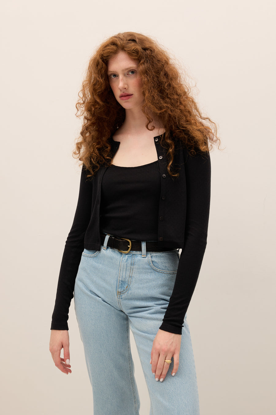 Longsleeve in cotton / 14 / 27 / ink black