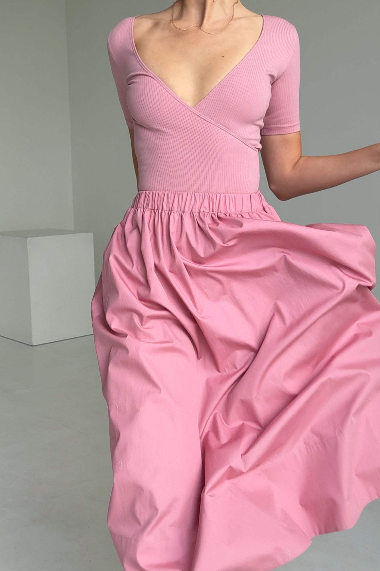 Skirt in organic cotton / 07 / 11 / raspberry shake