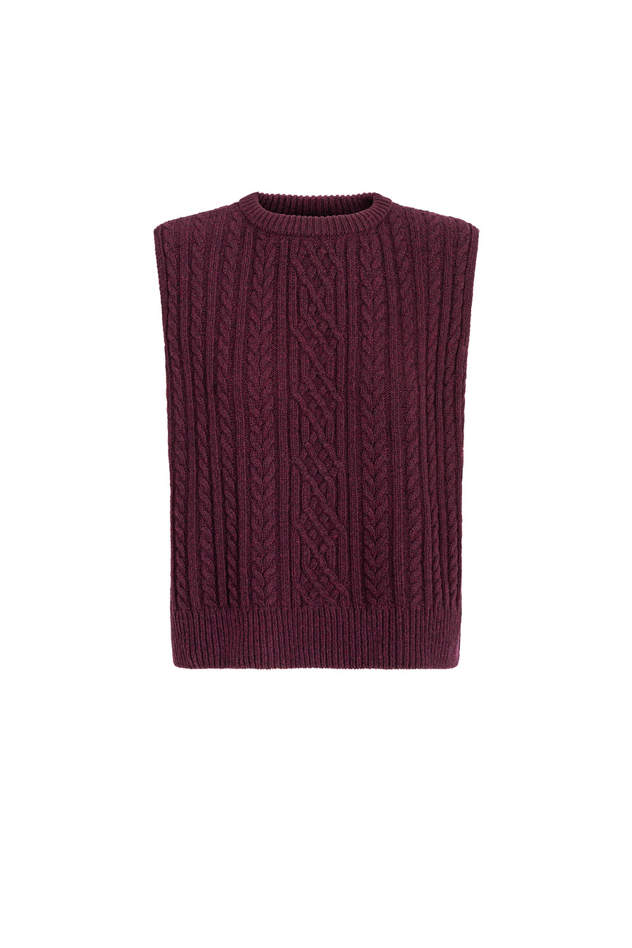 Vest in wool / 22 / 03 / dark plum