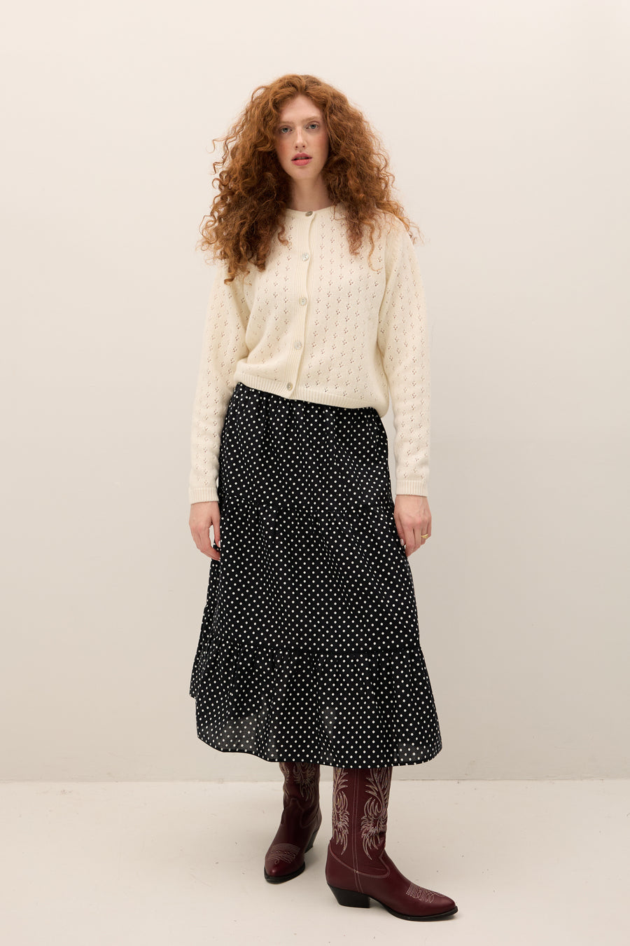 Skirt in cotton / 07 / 27 / polka dot