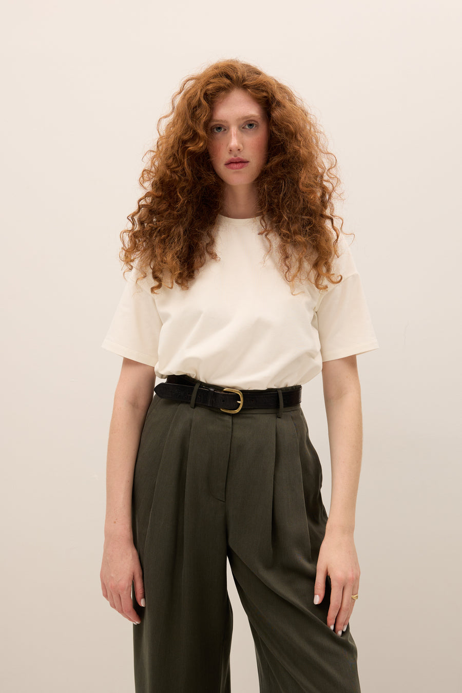 T-shirt in organic cotton / 13 / 27 / cream white