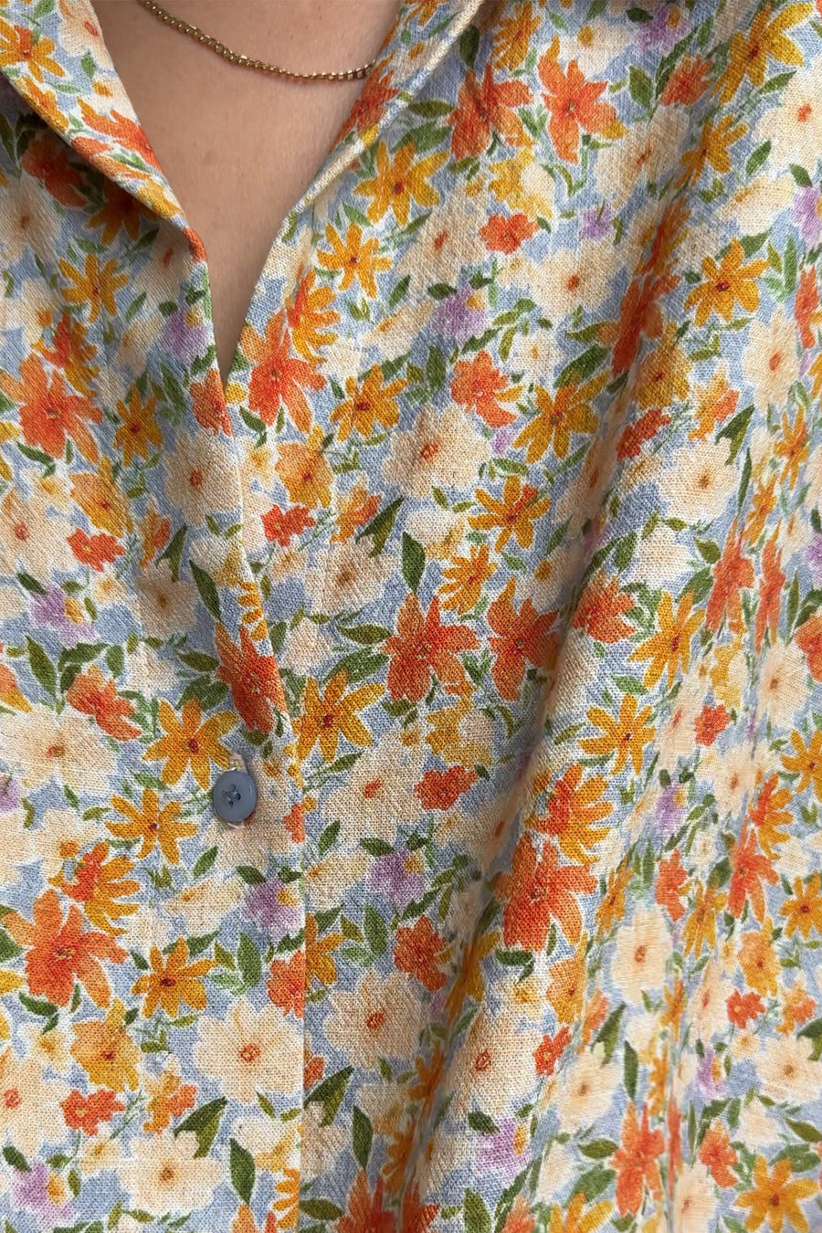 Shirt in viscose & linen blend  / 12 / 01 / sunny garden