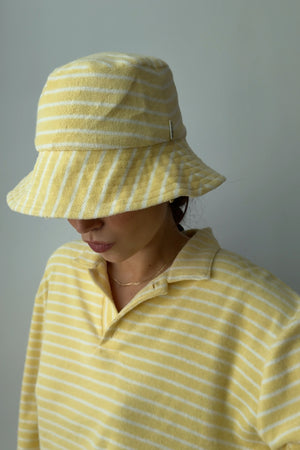 Terry cotton bucket hat / 21 / 09 / lemon stripes