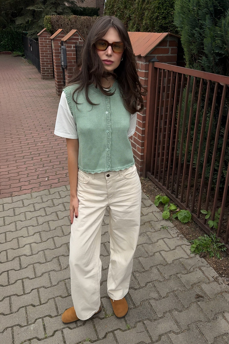 Vest in organic cotton / 22 / 01 / mint