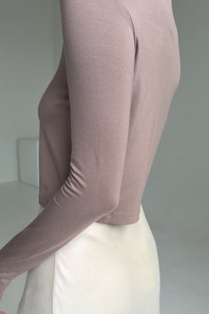 Longsleeve in viscose / 14 / 27 / mocha coffee