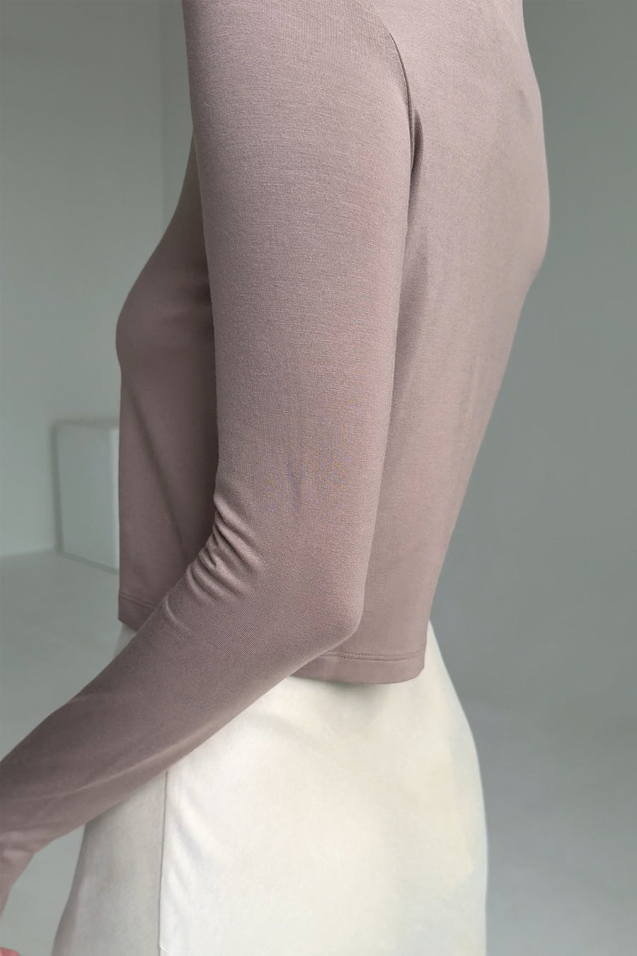 Longsleeve in viscose / 14 / 27 / mocha coffee