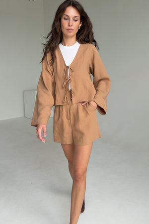 Shirt in Tencel™ & linen blend / 12 / 23 / savanna