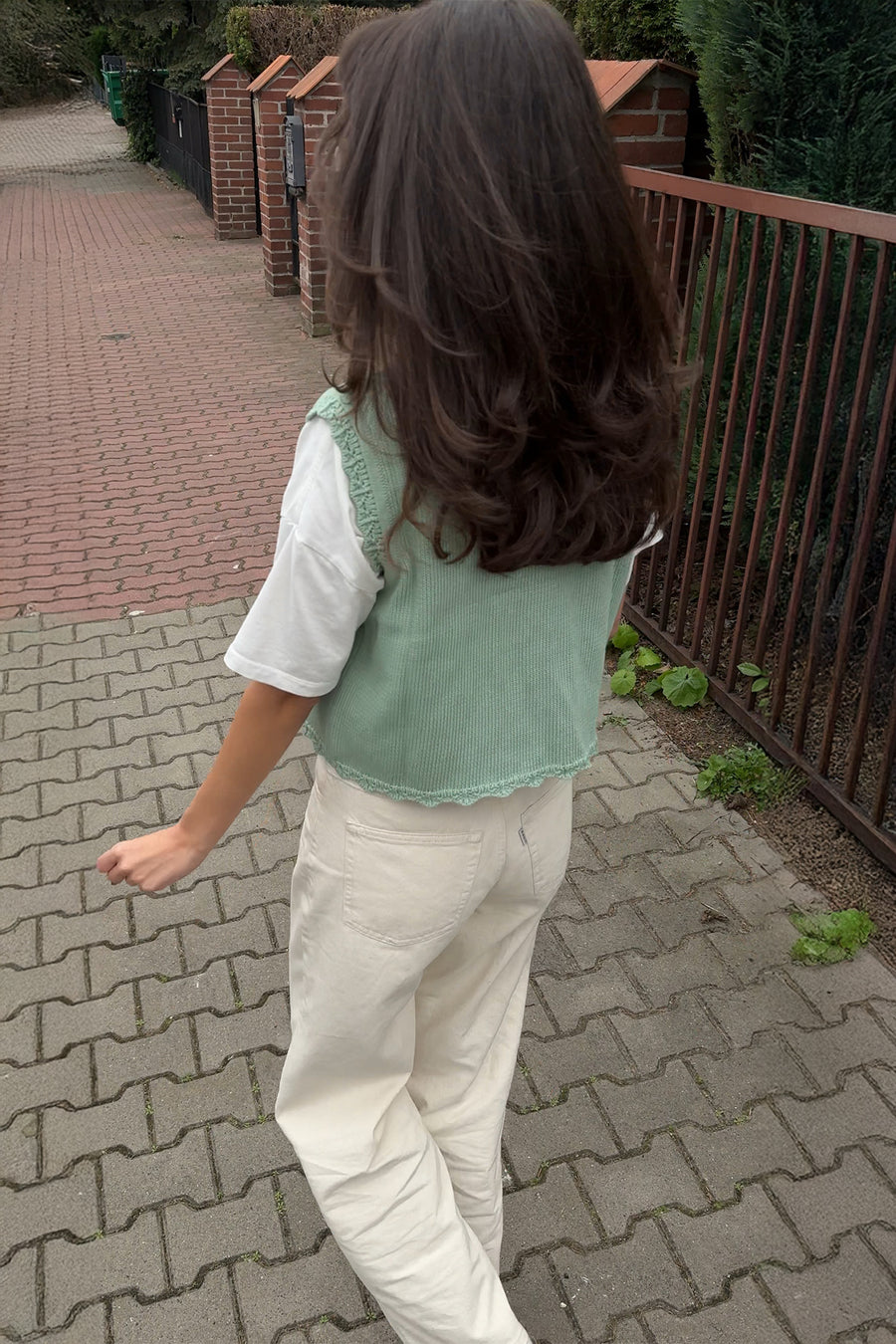 Vest in organic cotton / 22 / 01 / mint