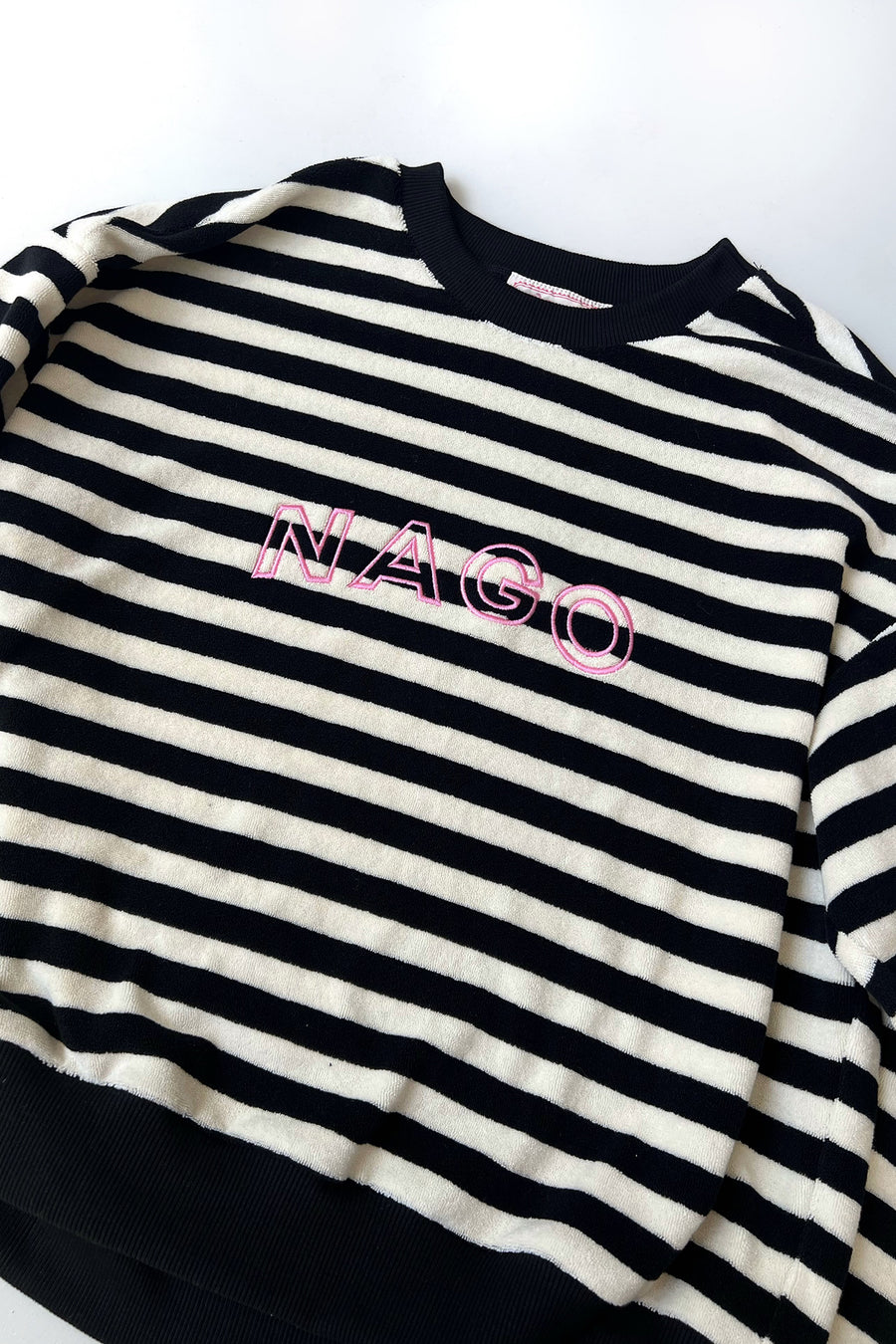 Sweatshirt in terry cotton / 17 / 20 / black stripes