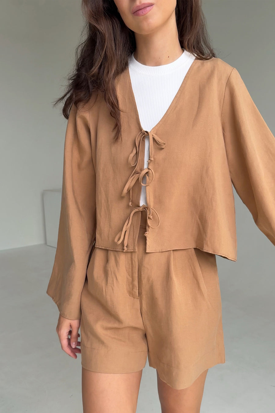 Shirt in Tencel™ & linen blend / 12 / 23 / savanna