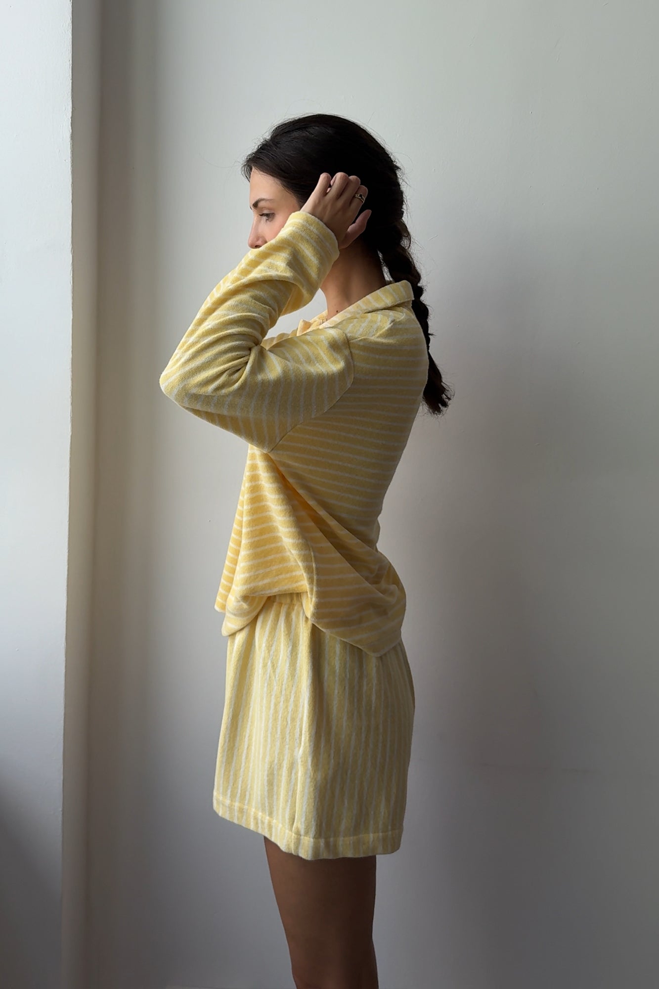Shorts in cotton / 09 / 08 / lemon stripes