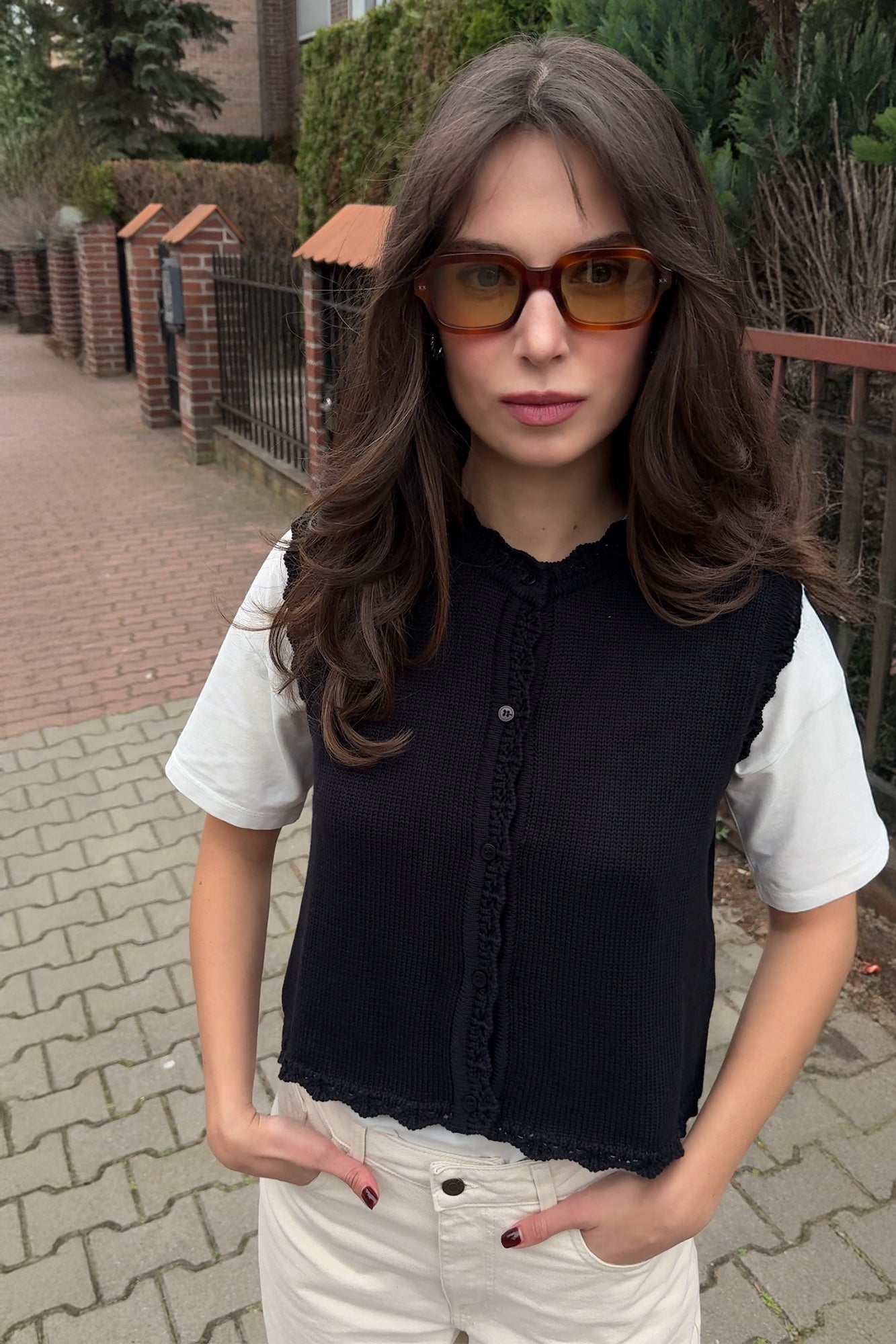 Vest in organic cotton / 22 / 01 / onyx black