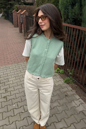 Vest in organic cotton / 22 / 01 / mint