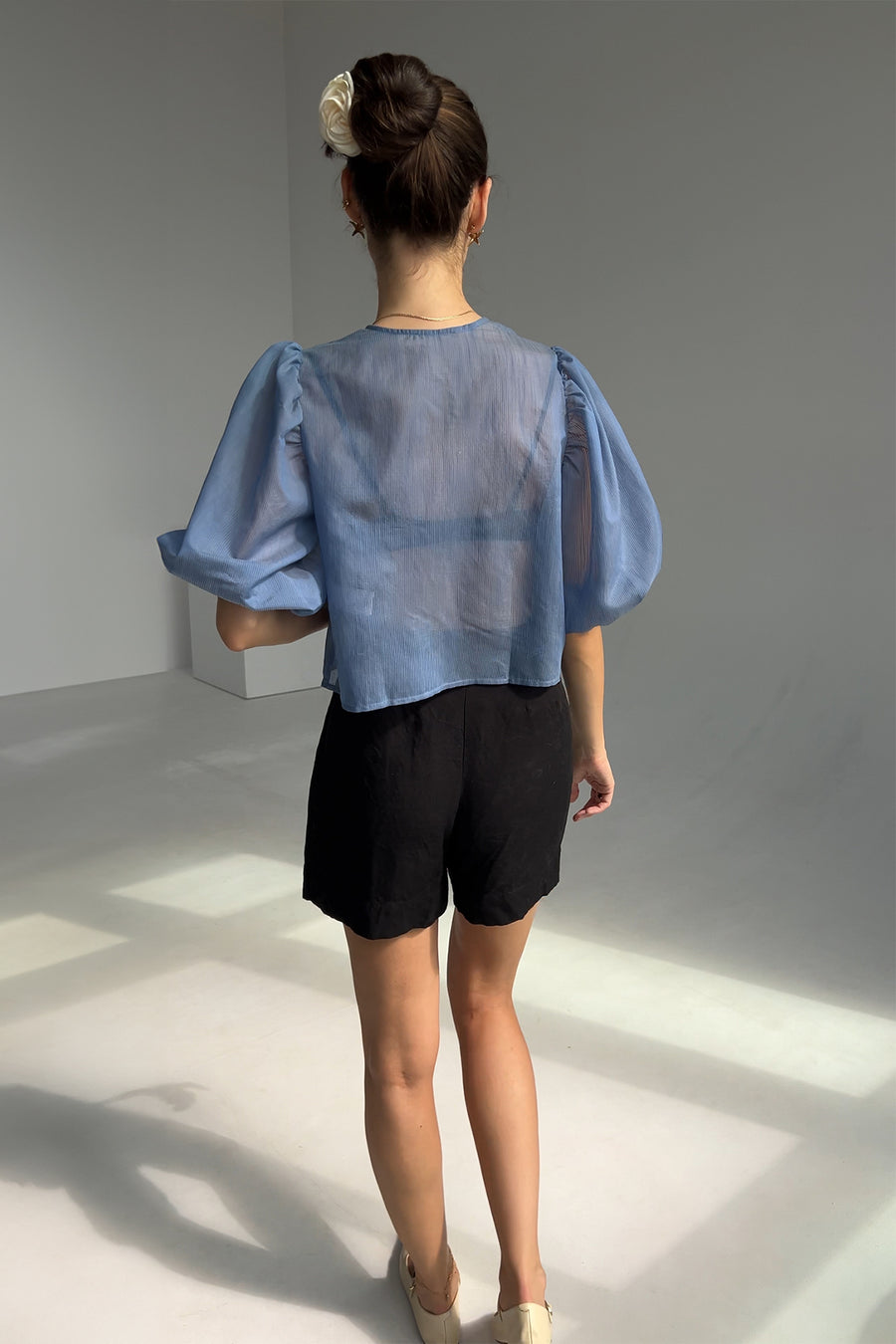 Shirt in viscose / 12 / 15 / ice blue