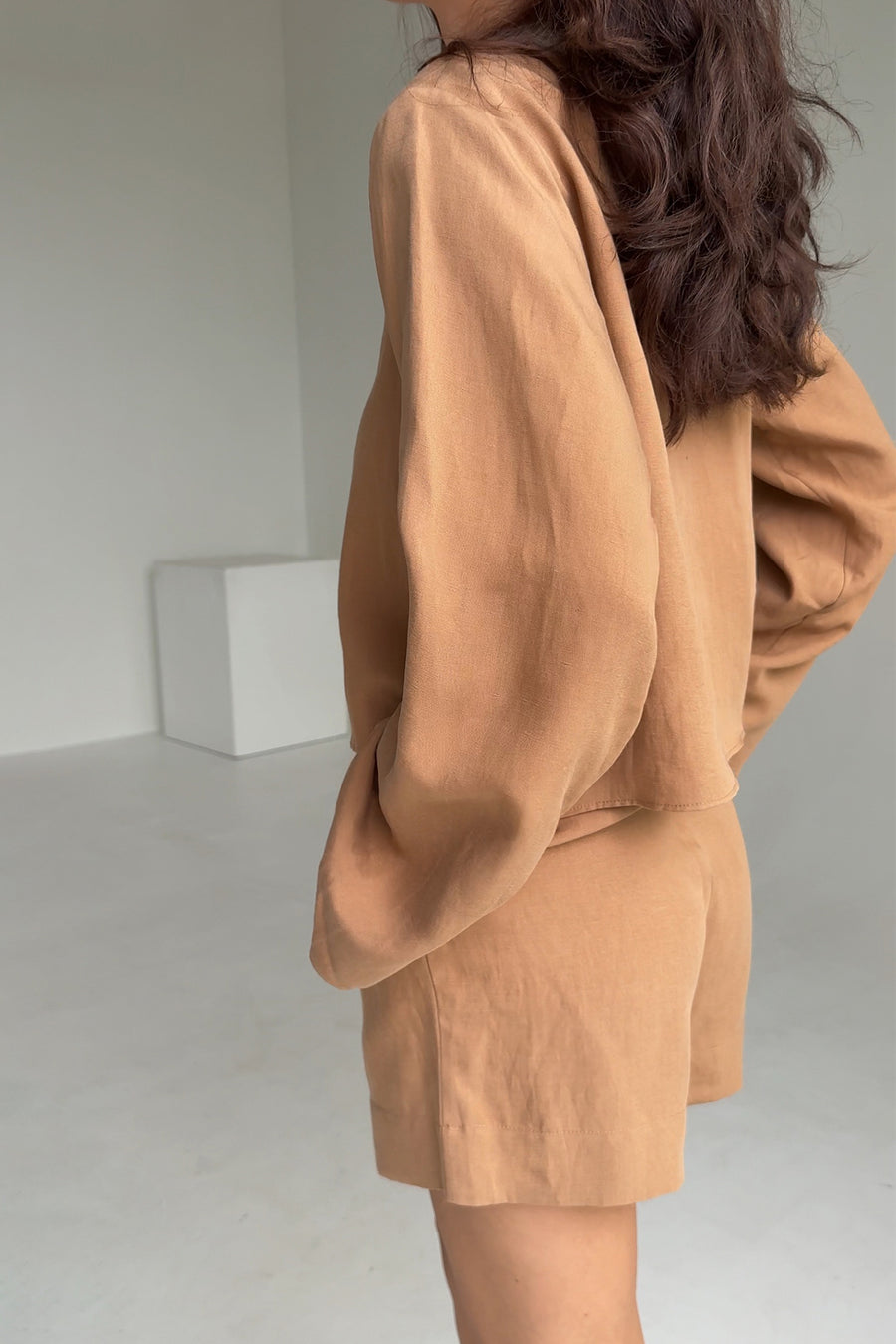 Shirt in Tencel™ & linen blend / 12 / 23 / savanna