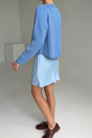Skirt in viscose & lyocell blend / 07 / 16 / sky blue