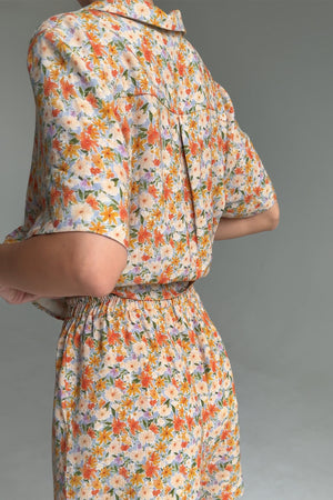 Shirt in viscose & linen blend  / 12 / 01 / sunny garden
