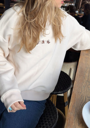 Sweatshirt in organic cotton / 17 / 19 / cream white