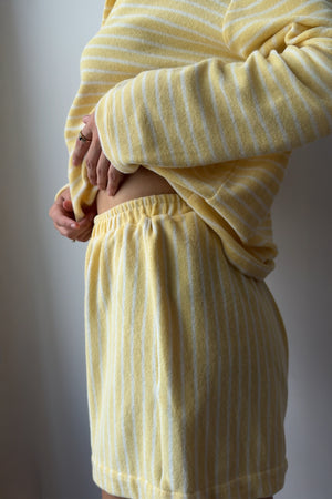 Shorts in cotton / 09 / 08 / lemon stripes