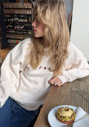 Sweatshirt in organic cotton / 17 / 19 / cream white