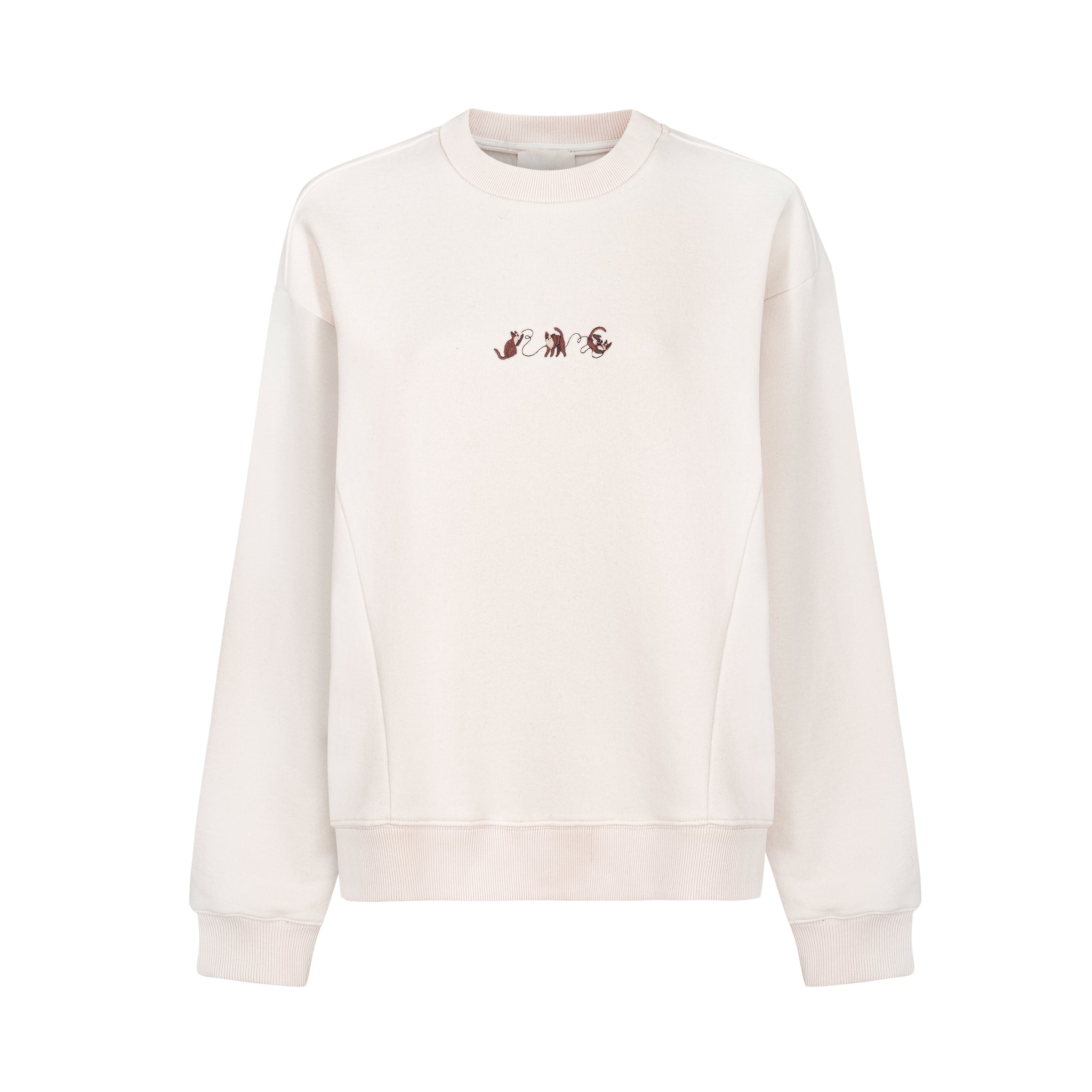 Sweatshirt in organic cotton / 17 / 19 / cream white