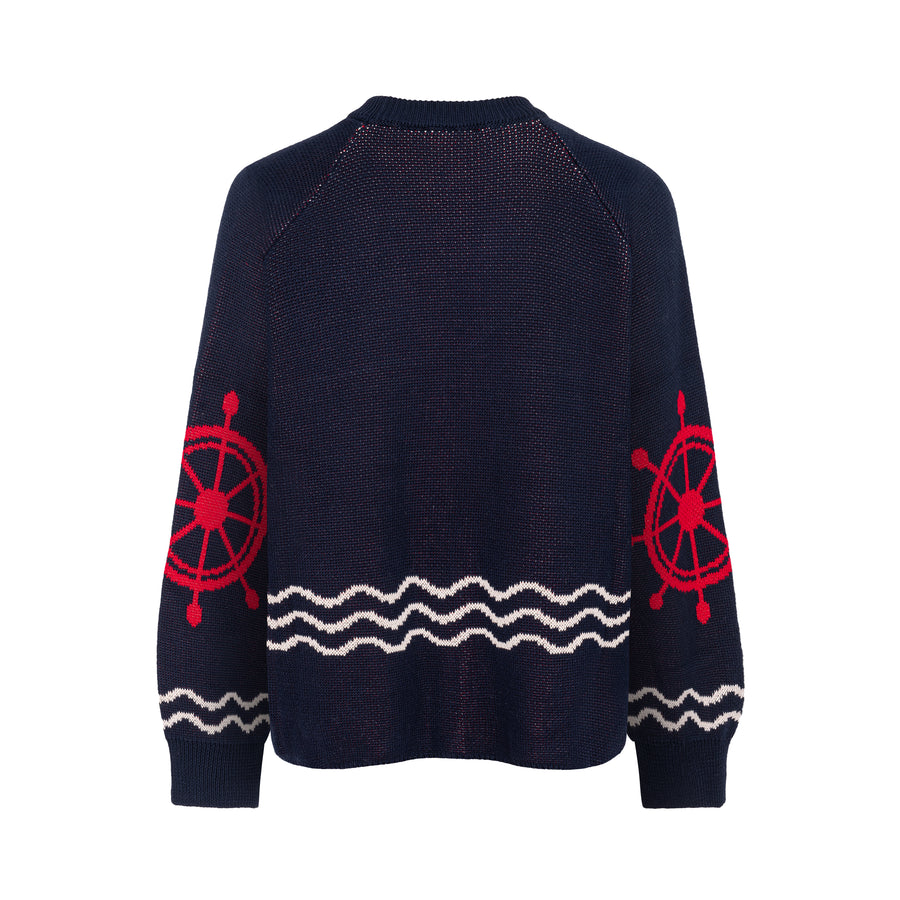 Sweater in organic cotton / 16 / 17 / sailor blue