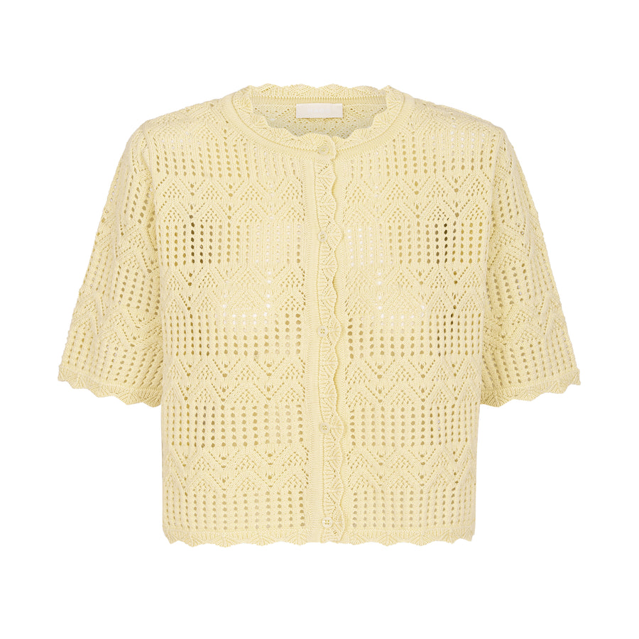 Cardigan in organic cotton / 16 / 26 / butter yellow