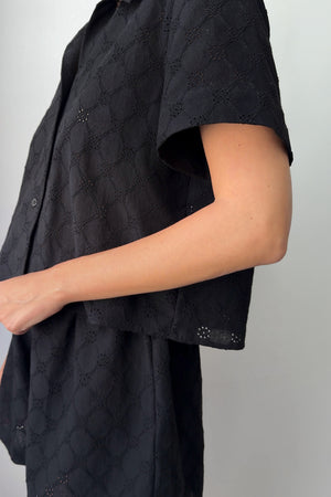 Shirt in cotton / 12 / 01 / ink black
