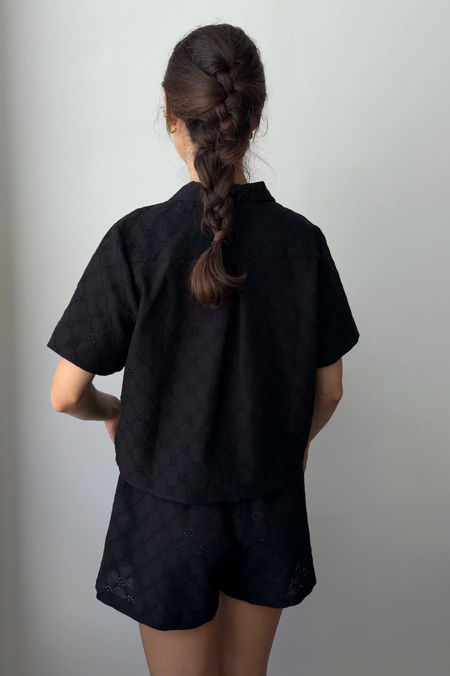 Shirt in cotton / 12 / 01 / ink black