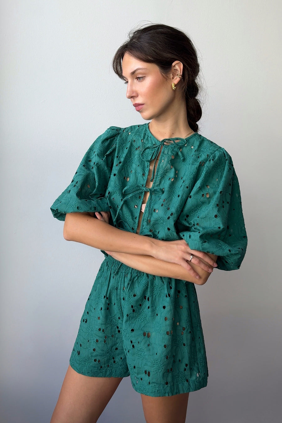 Shirt in cotton / 12 / 15 / ivy green