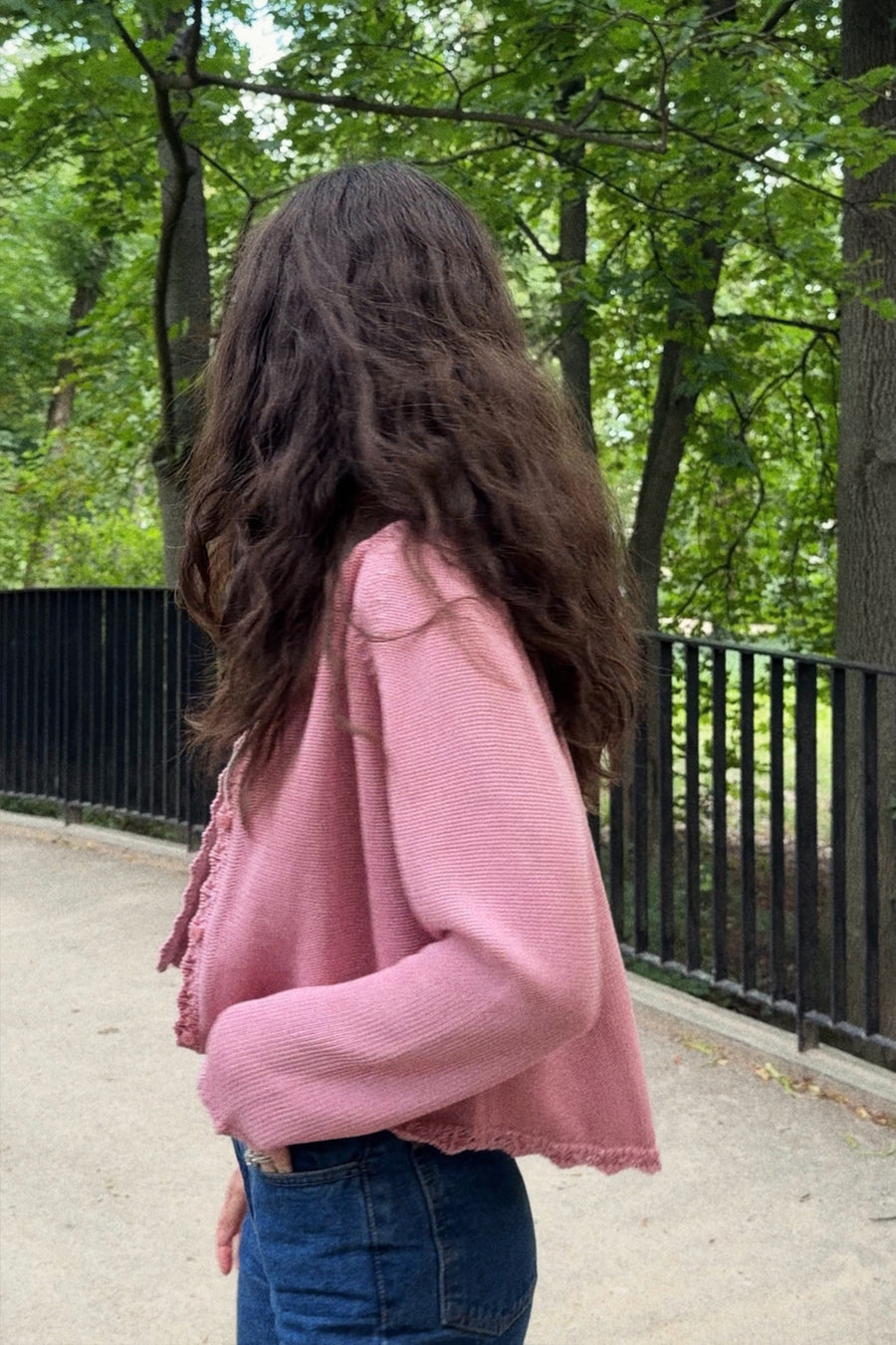 Cardigan in organic cotton / 16 / 18 / blush pink