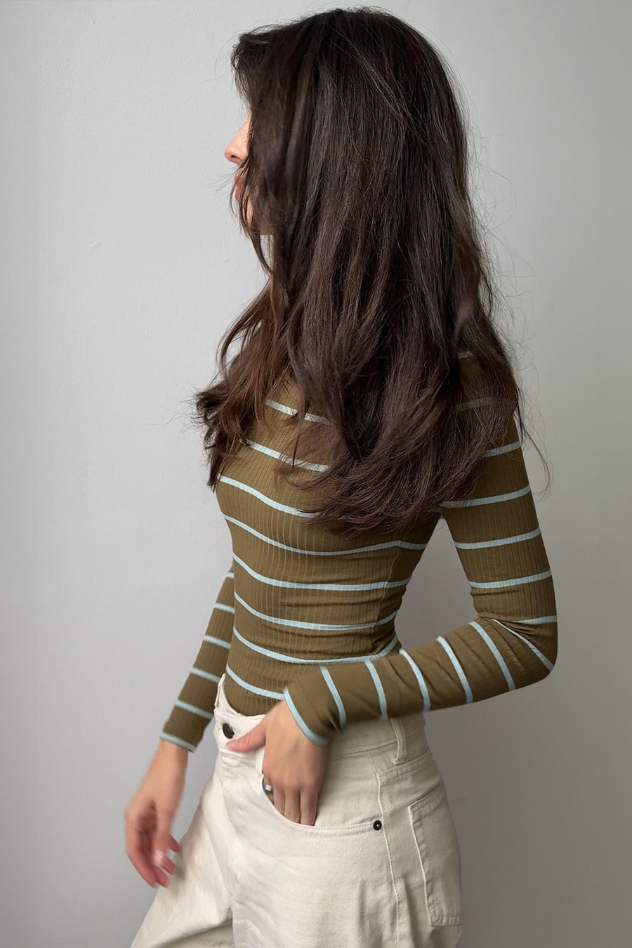 Bodysuit in cotton / 01 / 01 / mint tea