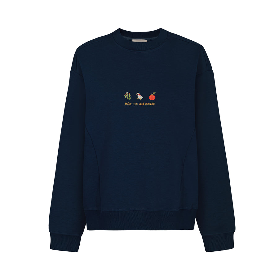 Sweatshirt in cotton / 17 / 19 / night blue