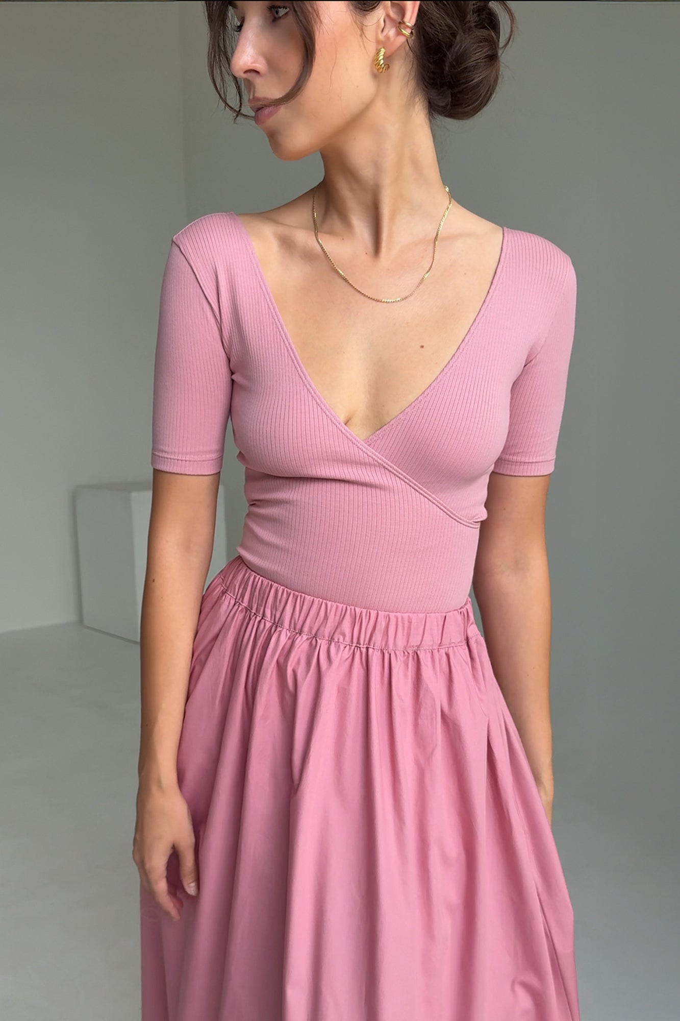 Bodysuit in organic cotton / 01 / 04 / raspberry shake